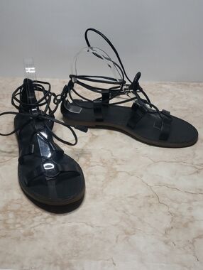 Madewell Lace-Up Black Women's Gladiator Sandals Size 8